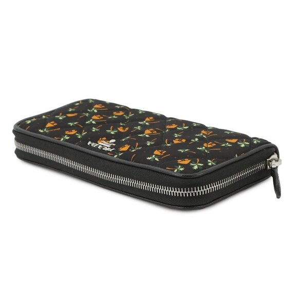 PRADA Zip Around long wallet Nylon/Leather Black/Orange - Picture 4 of 9